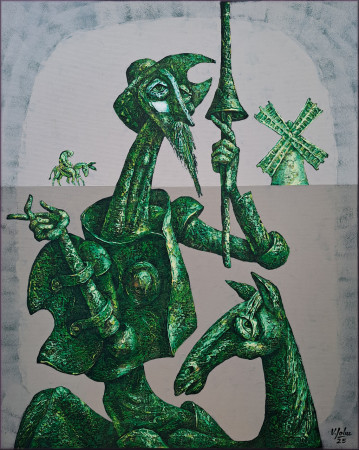 Velký bojovník - akryl, 100x80